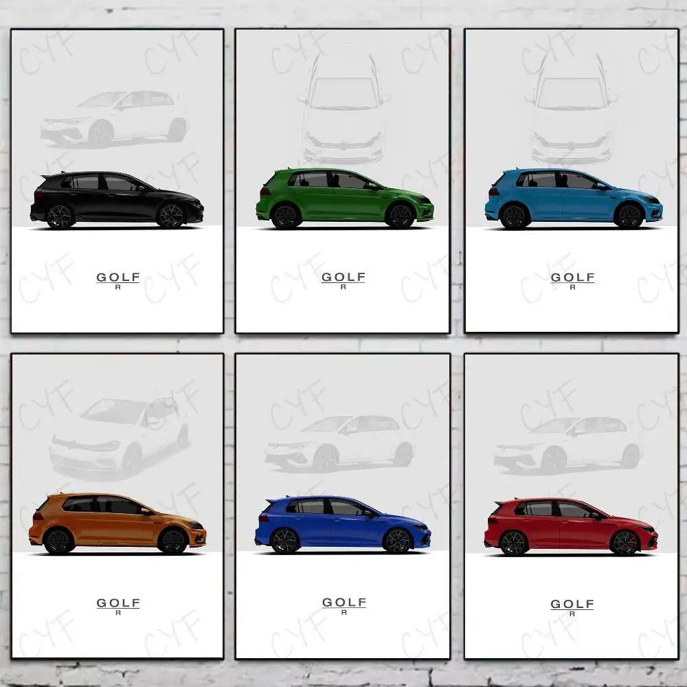 جولف 8 R GTI V-VW 2022 ملصق ذاتي اللصق لغرفة النوم ديكور المنزل ملصقات عالية الجودة اللوحة جدار الفن