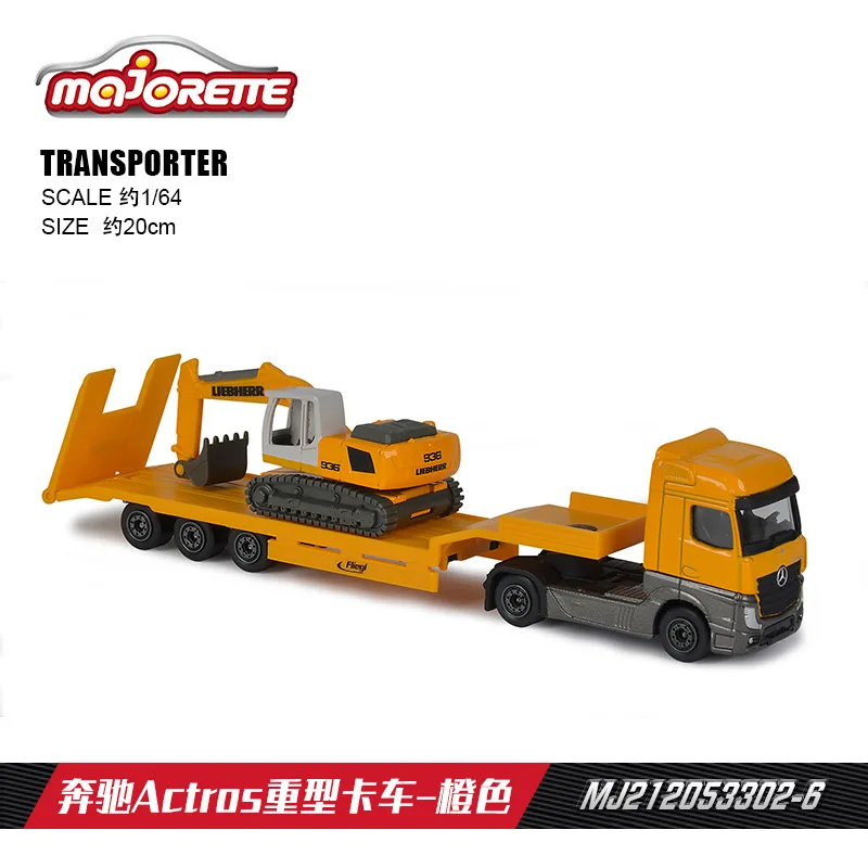 Majorette 1/87 Transporter Cars BENZ ACTROS/MAN TGA XXL  Die-cast Model Collection Toy Vehicles gifts