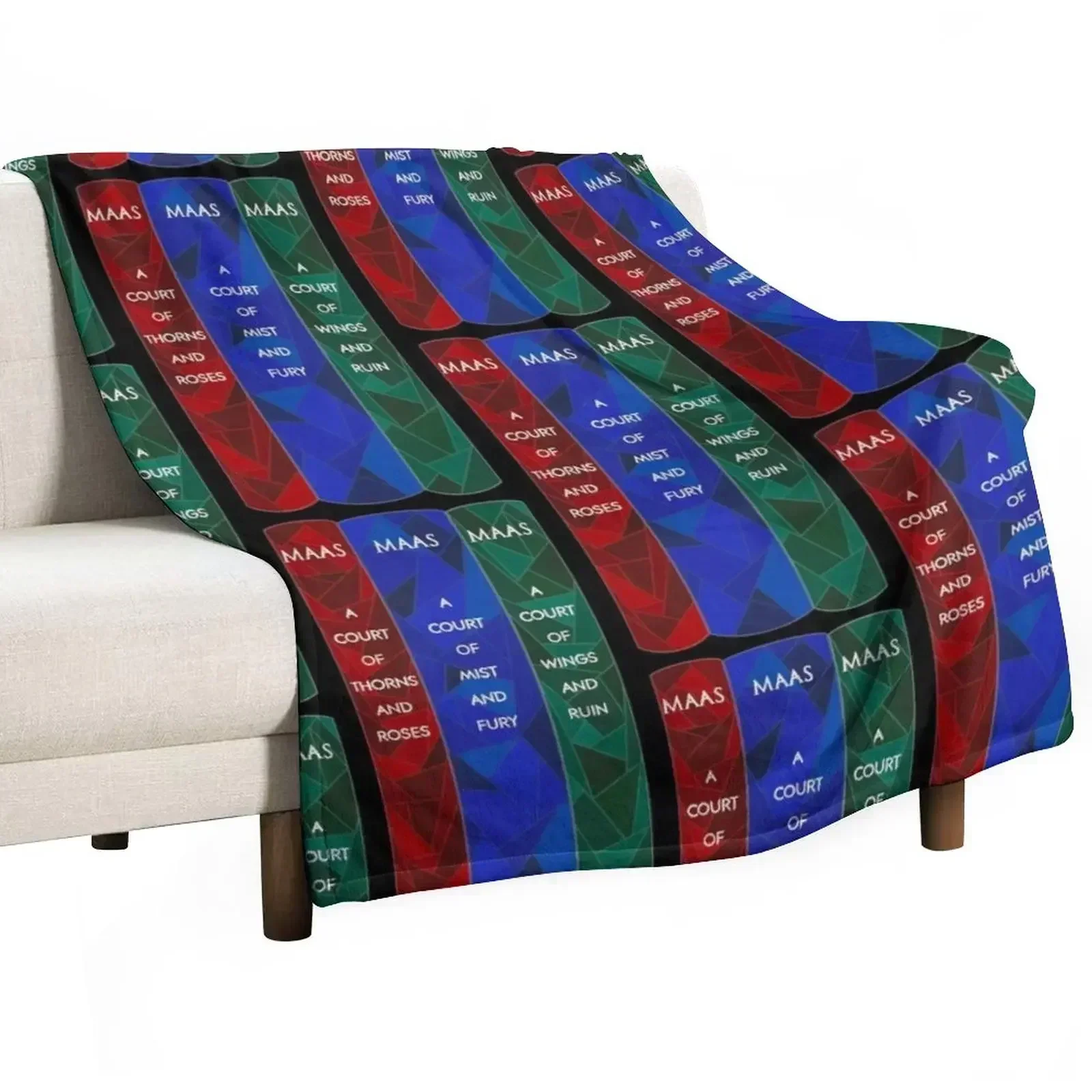 

ACOTAR by Sarah J Maas Book Spines Throw Blanket wednesday Summer Blankets