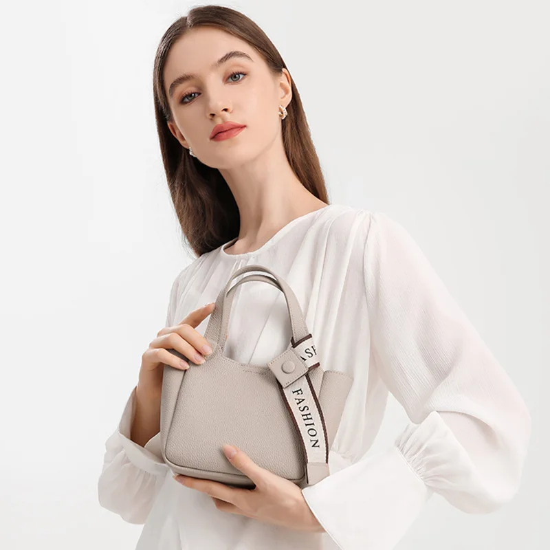 Women's Crossbody Tote Shoulder Bag Y2k New Style Genuine Leather Head Layer Cowhide Versatile Underarm Large Capacity Retro