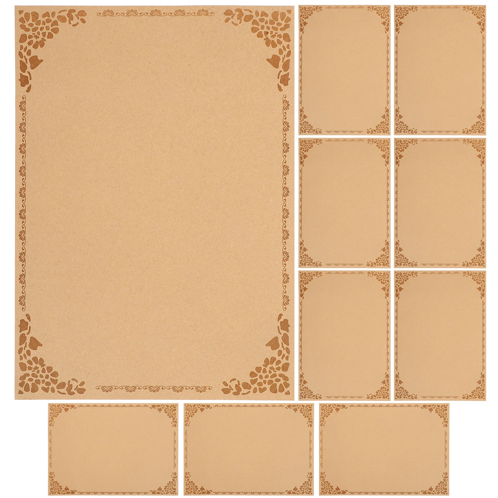 Papel para certificado en blanco, hoja de premio imprimible resistente, papel para diploma de graduación, tamaño A4, hojas interiores confiables para impresión, 10 Uds.