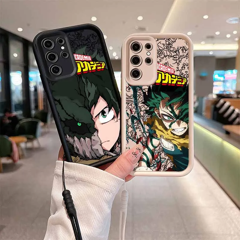 Чехол My Hero Academia Midoriya Izuku для Xiaomi Redmi K60 14C 13C 13 12C 11A 10C 10A 9C 9AT A5 A3 A2 A1 Eyes Ladder LanyardPhone Case