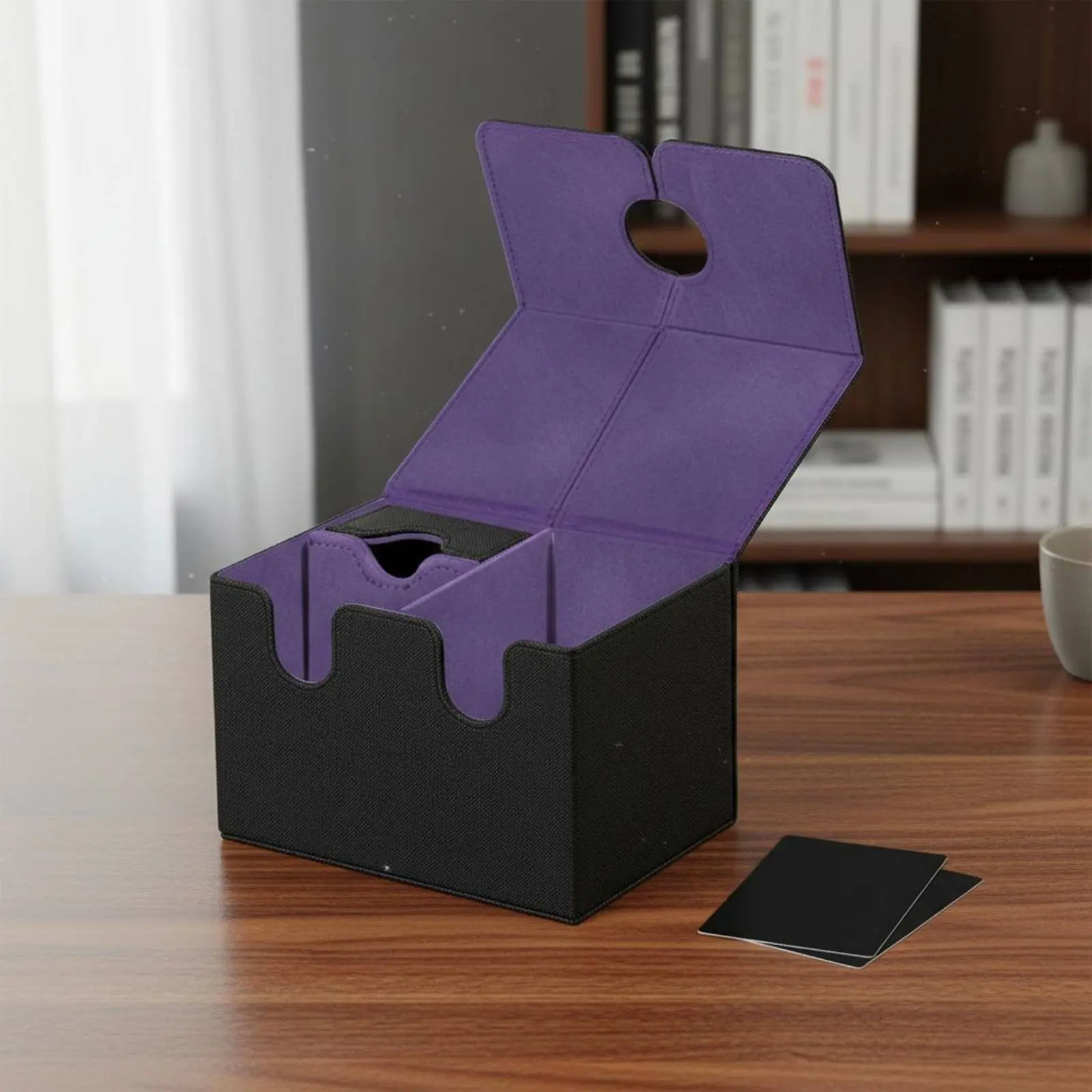 

TCG Card Storage Box Portable Design Trading Card Storage Box Gaming Accessory Sturdy Construction Soft Luxurious Textile Lining