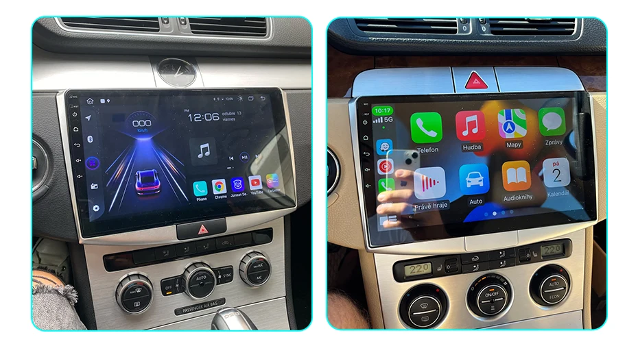 Junsun AI 4G LTE Wireless CarPlay Android Auto Autoradio für Volkswagen VW Passat B6 B7 CC 2010 2011-2015 GPS Navi BT DSP RDS FM – Detail 1