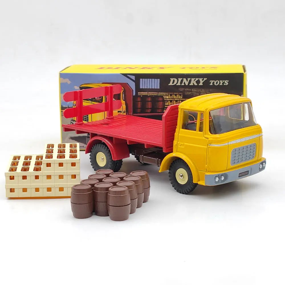 Atlas Dinky toys 588 Plateau Brasseur Berliet GAK Camion Truck collezione di modelli pressofusi gialli