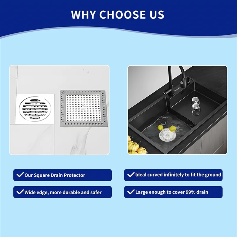 

ABFU-Слив для душа, в комплект входит сливная крышка/фильтр, плюс 2 шт. фильтр для ванной/кухонной раковины