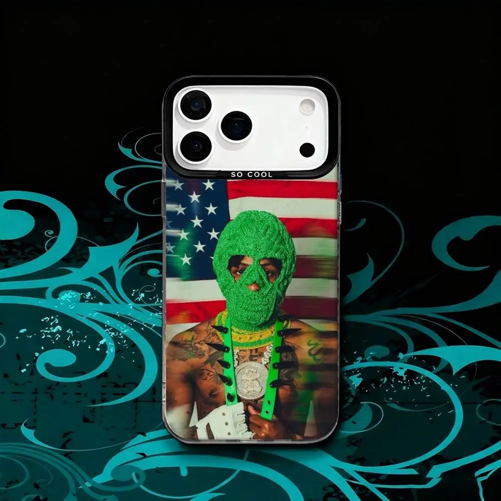 حافظة Y-YoungBoy DESHAWN MASA لهاتف iPhone 17,16,15,14,13,12,X,8,Pro,Max,Plus,SE4,Air,Mini مضادة للانزلاق باللون الأسود IMD غير اللامع