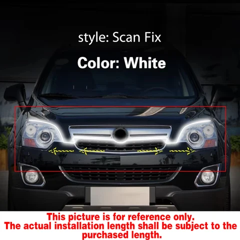 1 шт. светодиодные дневные ходовые огни DRL универсальные для Opel Antara 2008-2014 с запуском сканирования противотуманная полоса водонепроницаемая гибкая 12 В