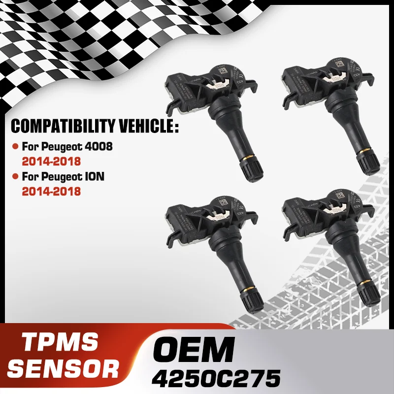 

For Peugeot 4008 Peugeot ION 2014 2015 2016 2017 2018 Car TPMS Tire Pressure Monitor Sensor System 4250C275 4250F187 1612477080