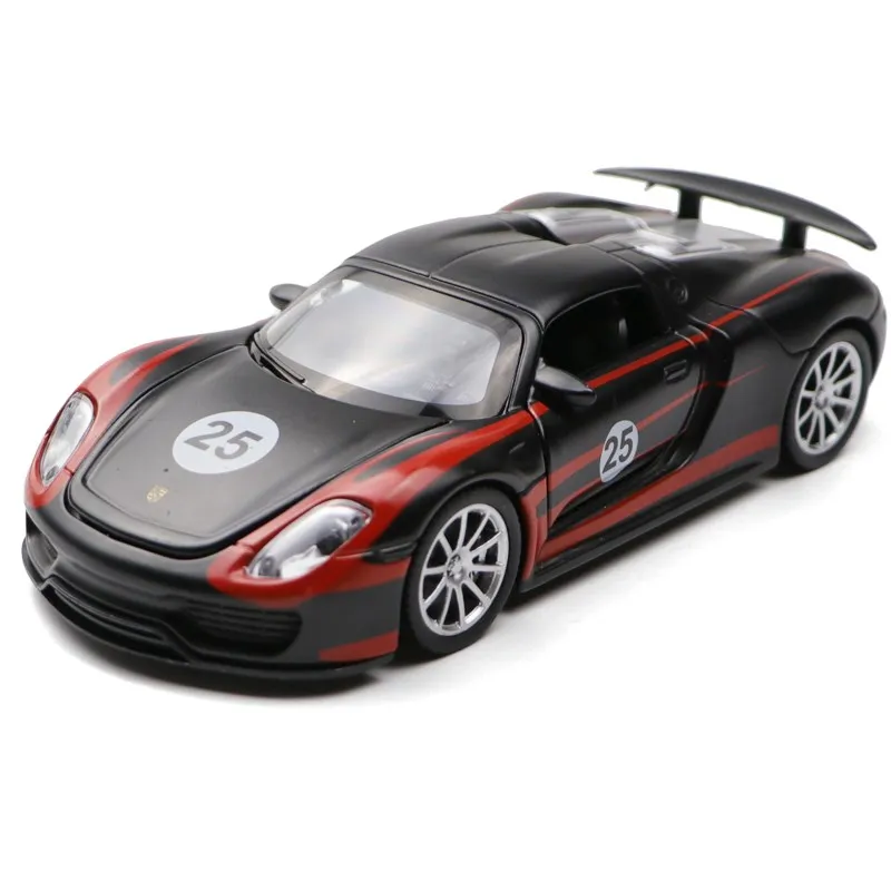 موديل سيارة رياضية من بورش مارتيني 918S ، معدنية ، لعبة سيارات ، صوت محاكاة وهدية خفيفة ، 1:32