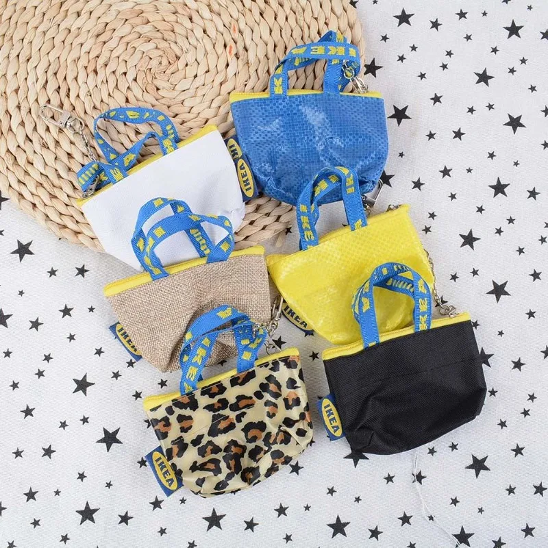 Women Coin Purse Mini Wallet Money Pouch Keyring Card Holder Small Zip Bag Blue Color Coin Purse Zipper Pouch Wallet