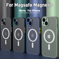 Luxury Matte For Magsafe Case For Apple iPhone 15 14 13 12 11 Pro Max Plus Magnetic Wireless Charging Soft Protection Accessorie