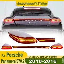 A set Car Lights For Porsche Panamera 970.2 2010-2016 Tail light LED Projector Tail Lamp Daytime Running Light Auto Accessories