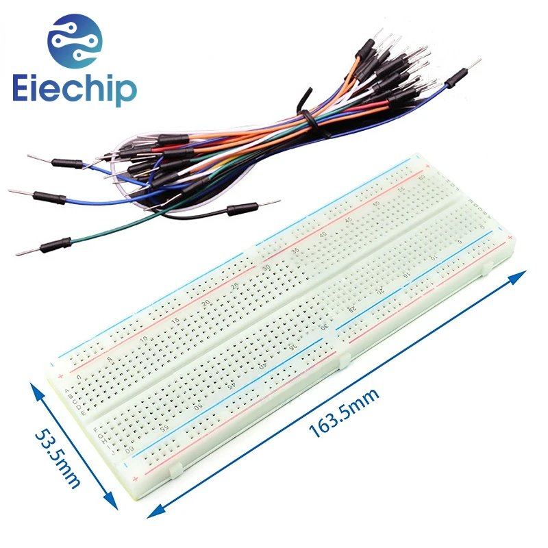 400/ 830 Point Breadboard with 65PCS Jumper Wire Test Develop Solderless PCB Board Bread Wire  Electronic Kit