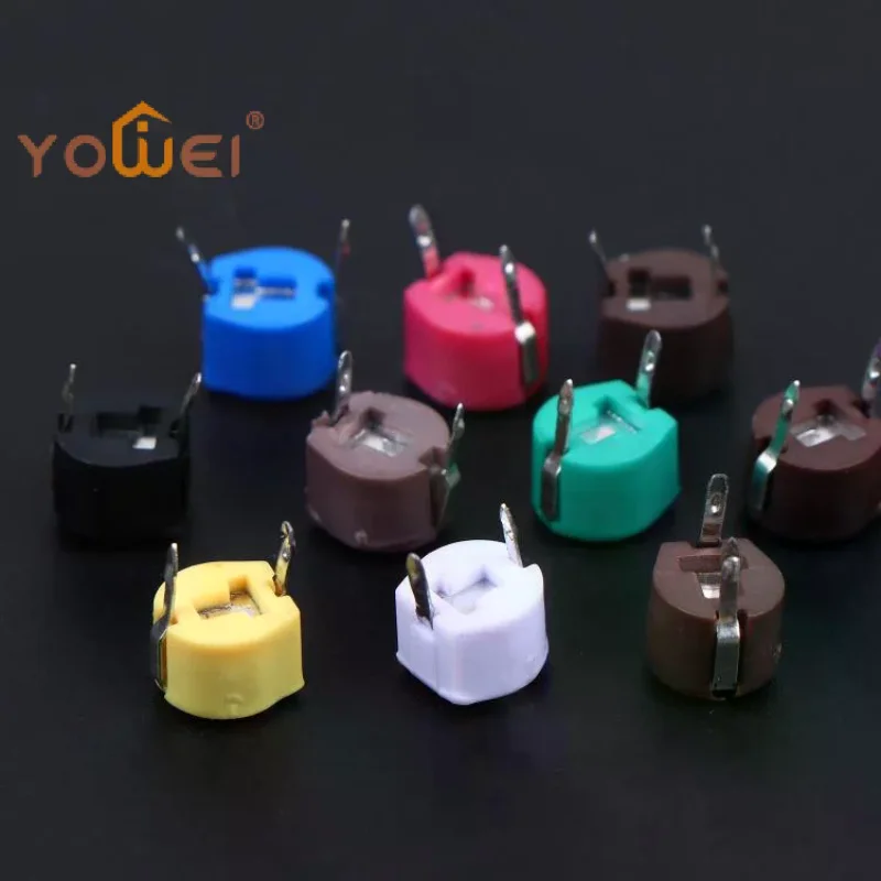 Latest Adjustable Capacitor Plastic Trimmer 3PF 5PF 10PF 20PF 30PF 40PF 50PF 60PF 70PF 120PF Adjustable Variable Capacitor