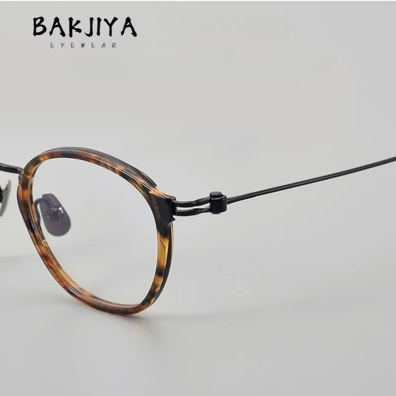 

Japanese Trend of Women Cat's eye Oval Glasses Frames Ultra-light Pure Titanium Frames Optical Prescription Eyeglasses Frames