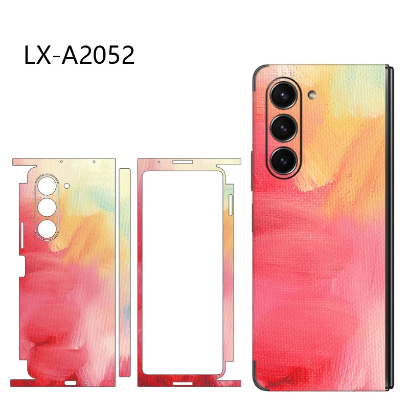 Colorful  Sticker For Samsung Galaxy Z Fold6 5 4 3 75G Back Screen Protector Hing Side Skin Protective Film Fold4