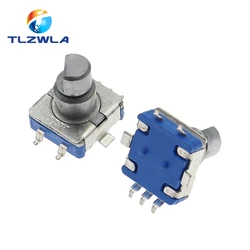 5PCS EC11 SMD Encoder With Switch 30 Positioning Number 15 Pulse Shaft Length 10MM Digital Rotary Potentiometer