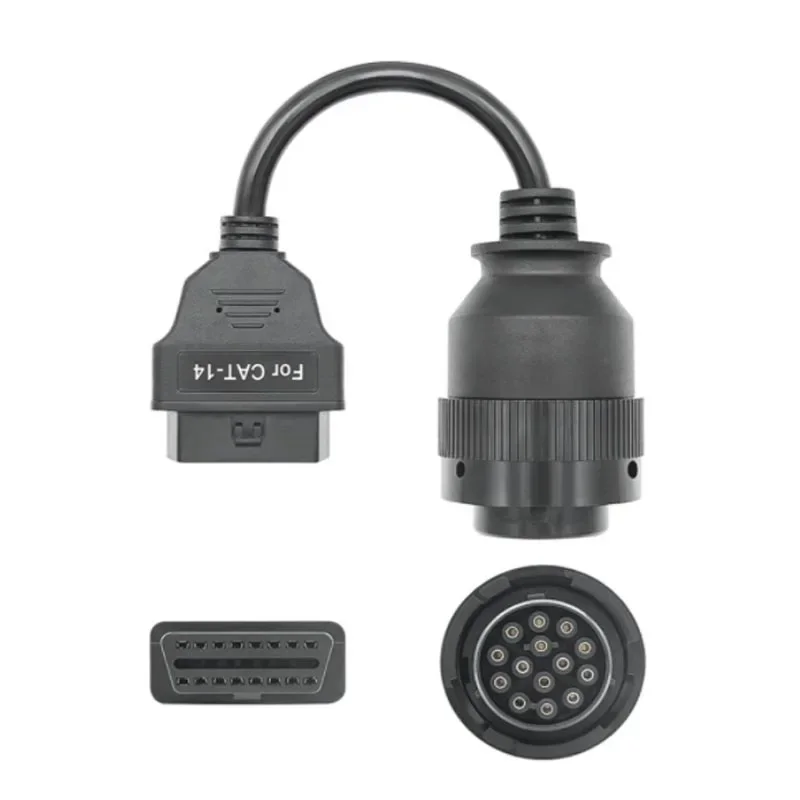 Truck 14-pin Cable To Female OBD2 16Pin for CAT ET-3 ET-III Coms 14Pin Diagnostic Adapter Tool