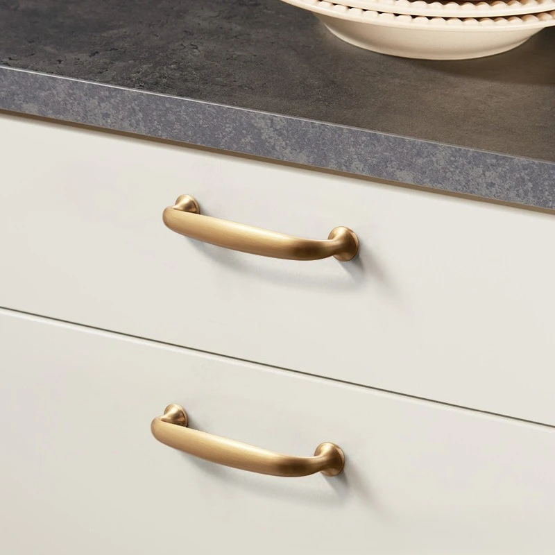 

Cabinet door handle wardrobe door knob drawer modern new Chinese style American light luxury golden bathroom handle kitchen door