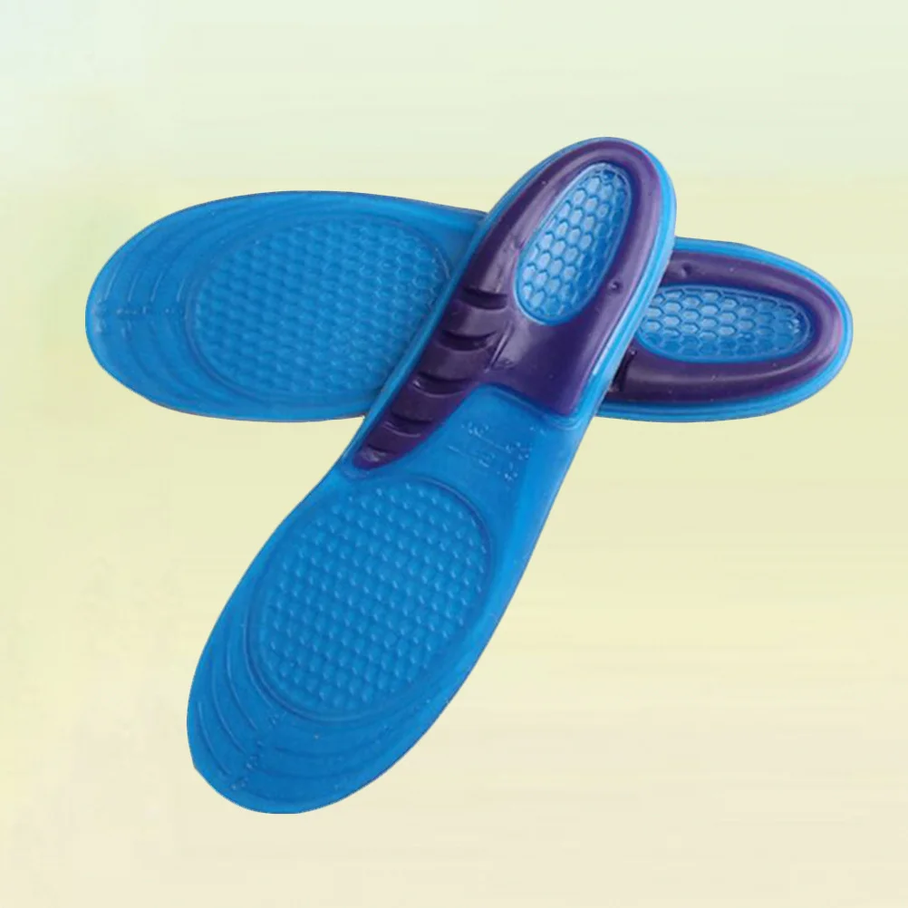 

1Pair Thick Silicone Sports Insoles Absorbing Breathable Cushioned Pads for Running Basketball Hiking Climbing Shoes Size 41-45