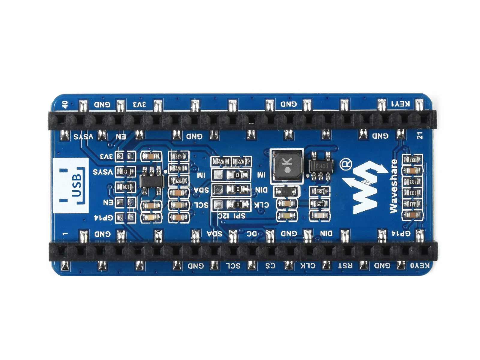 Waveshare 1,3-calowy moduł wyświetlacza OLED dla Raspberry Pi Pico 64*128 SPI/I2C