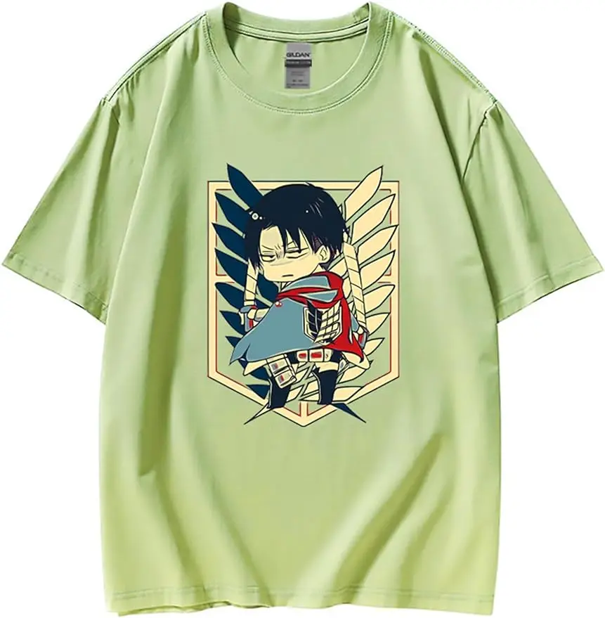 

Anime T-Shirt 2D Print Short Sleeve Japanese Anime Attack on Titan Men Women Printed Tee