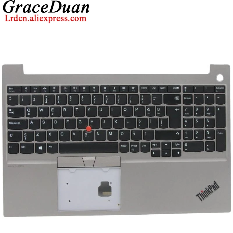 

TR Turkish Silver Keyboard Upper Case Palmrest Shell Cover For Lenovo Thinkpad E15 Gen1 G1 5M10V16950