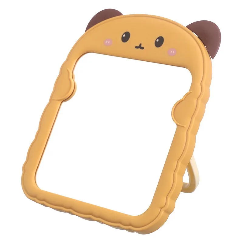 Cat Ear Mirror Makeup Mirror Folding Plastic Cute Single-sided Mirror Student Dormitory Makeup Mirror Desktop Desktop Mirror