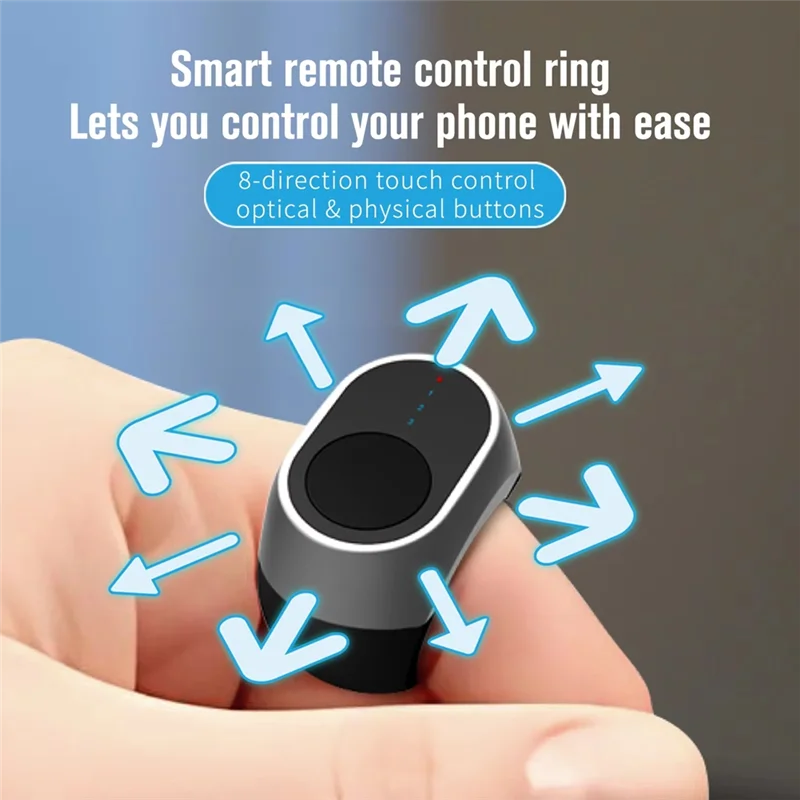 ABZZ-Wireless Bluetooth التحكم عن بعد الدائري المتوافق مع الهاتف المحمول يدعم وظائف لوحة المفاتيح/الهواتف الذكية BT