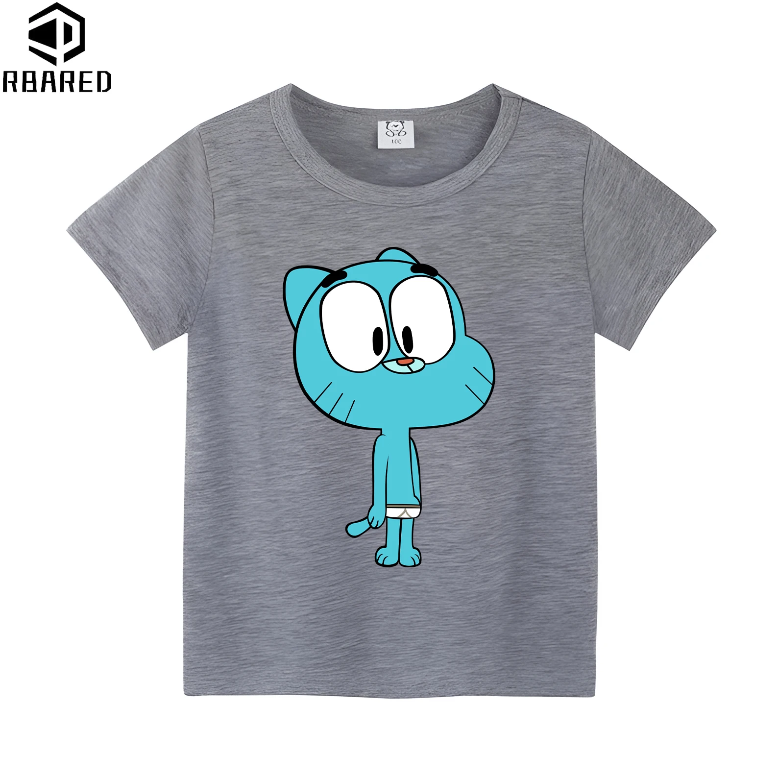 2024 Kids Clothes The Amazing World of Gumball 100% Cotton Children\'s -shir T Shirt Tops High Child Nezuko Girls Short Sleeve