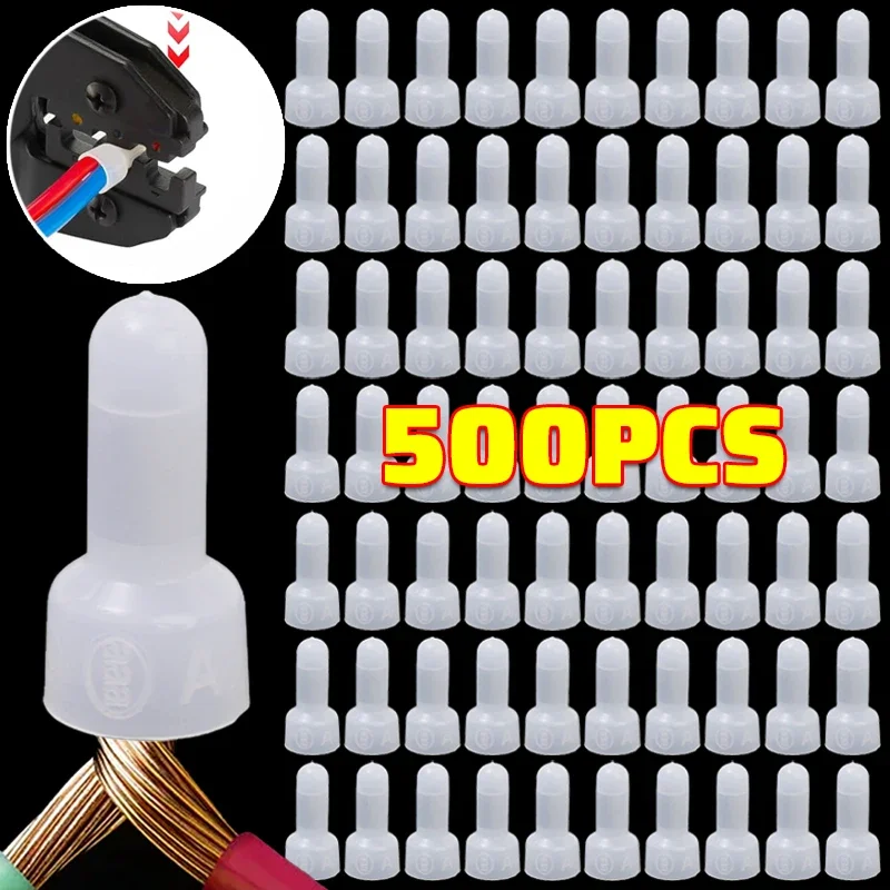 Closed End Crimp Cap Nylon Insulated Electrical Wire Connectors Terminals Car Audio Cable Wire Crimp Splice Connector Caps Set