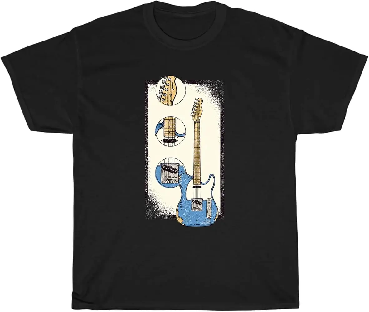 Nice Unisex t-Shirt_2, Graphic tee Shirts with Design : Telecaster Guitar Pieces (49-09-329) N_2