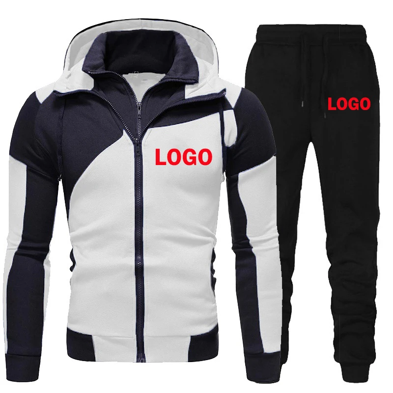 

Men's Autumn Winter Tracksuit Hoodies+Pants Sets Fleece Casual Jacket Sportswear Coats Male Streetswear Suits