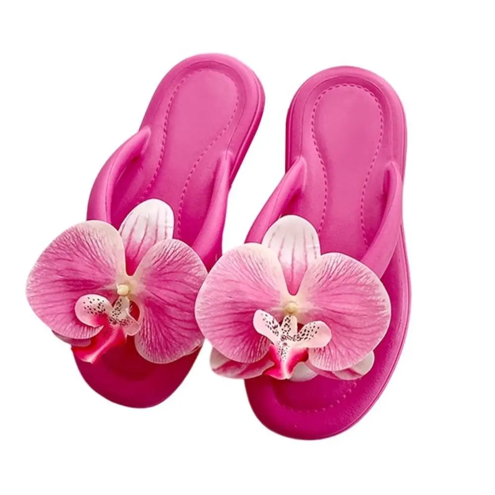 

Casual Summer Butterfly Orchid Slipper Elegant Beach Flower Flip Flops Out Wear Vacation Women's Sandals Dormitory