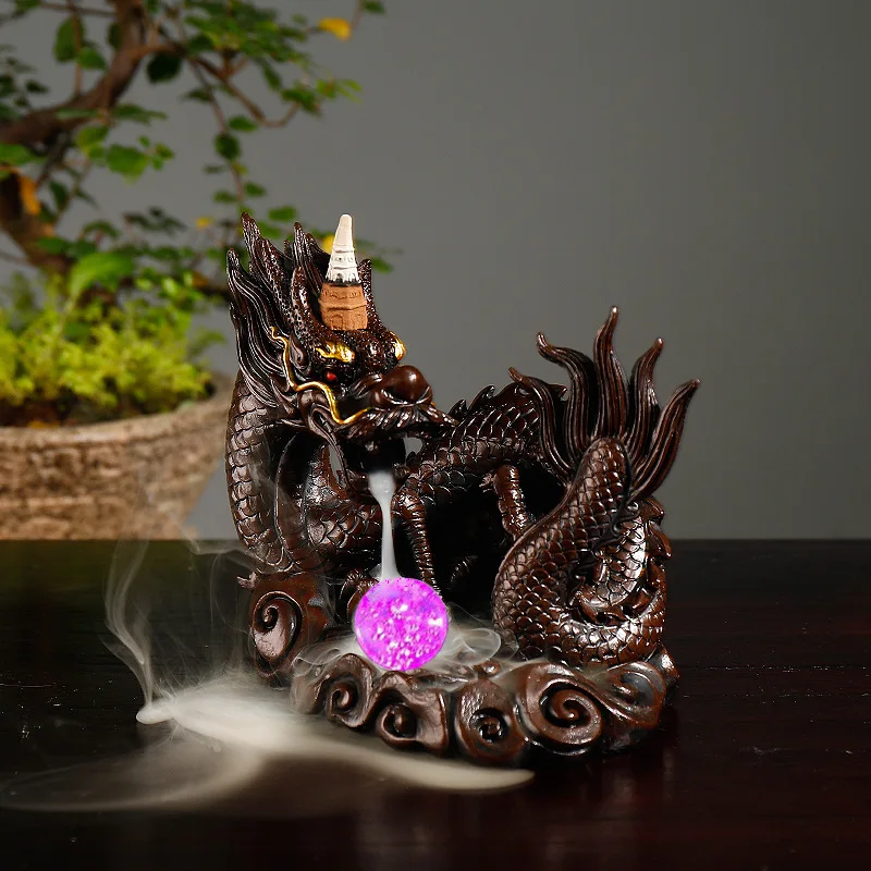 

Cross-border new backflow incense burner, creative Chinese dragon backflow sandalwood burner, handicrafts,home jewelry ornaments