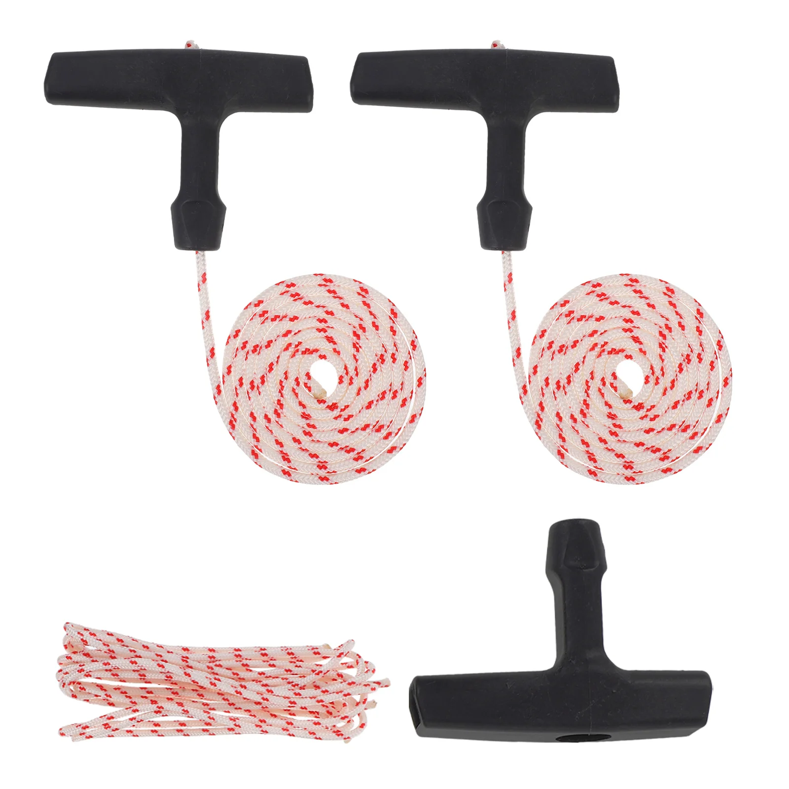 3 set 3 Sets 4MMx2MM Starter Lawn Mower Pull Cord Handle Kit Universal Chainsaw Generator Thin Rope Laces Hand Rope Garden Tools
