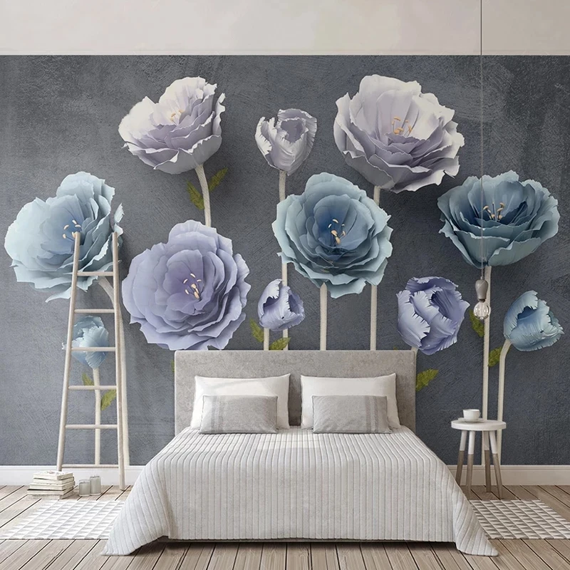 Custom Mural Wallpaper 3D Flower Romantic Bedroom Living room sofa TV background wall restaurant study Hotel wall fabric photo