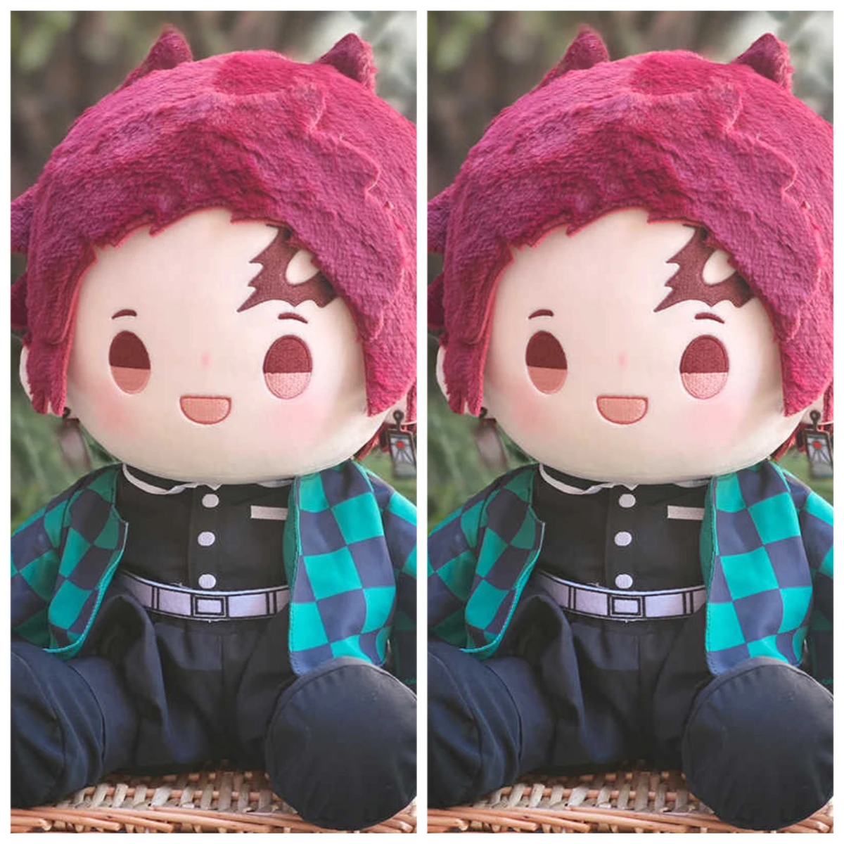 

40CM Demon Slayer Kamado Tanjirou Plush Doll Toys Customization Figure Body Soft Plushie Dress Up Cosplay Anime Xmas Gifts