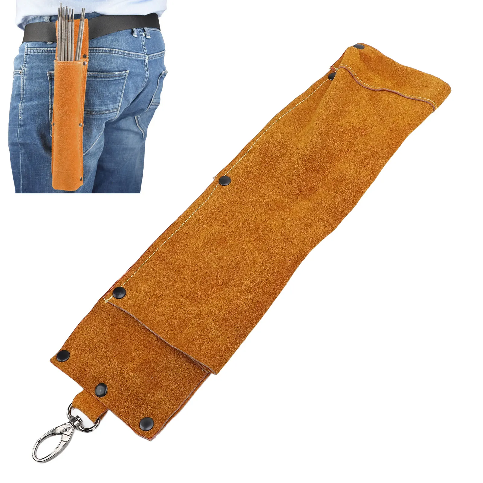 Leather Welding Rod Bag Welding Electrode Storage  Flame Retardant Leather Welding Rod Storage Container Welding Rod Pouch