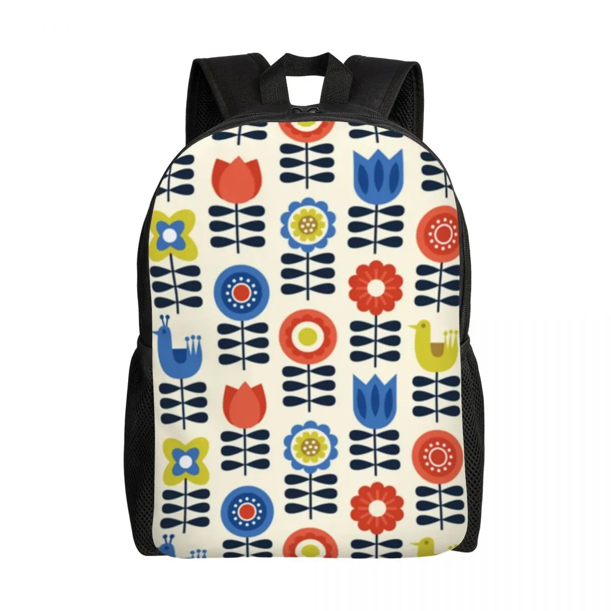 Personalized Orla Kiely Multi Stem Backpacks Women Men Basic Bookbag for School College Scandinavian Mid Century Modern Bags