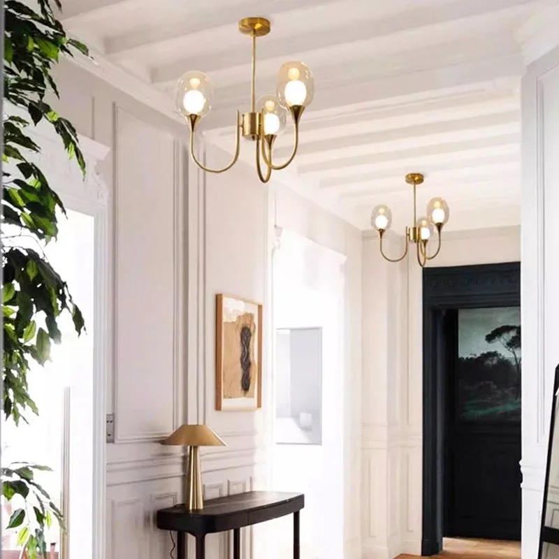 غرفة المعيشة الحديثة ثريا تركب بالسقف لغرفة الطعام غرفة نوم لوفت قلادة مصباح الحد الأدنى ديكور إضاءة داخلية Lusters تركيبات #6