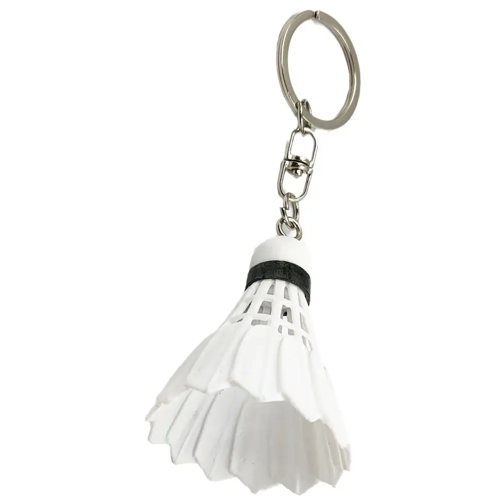 1pc Mini Badminton Keychain 3D Simulation Badminton PVC Keychain Hanging Ornament Car Keyrings Souvenir For Enthusiasts Gift