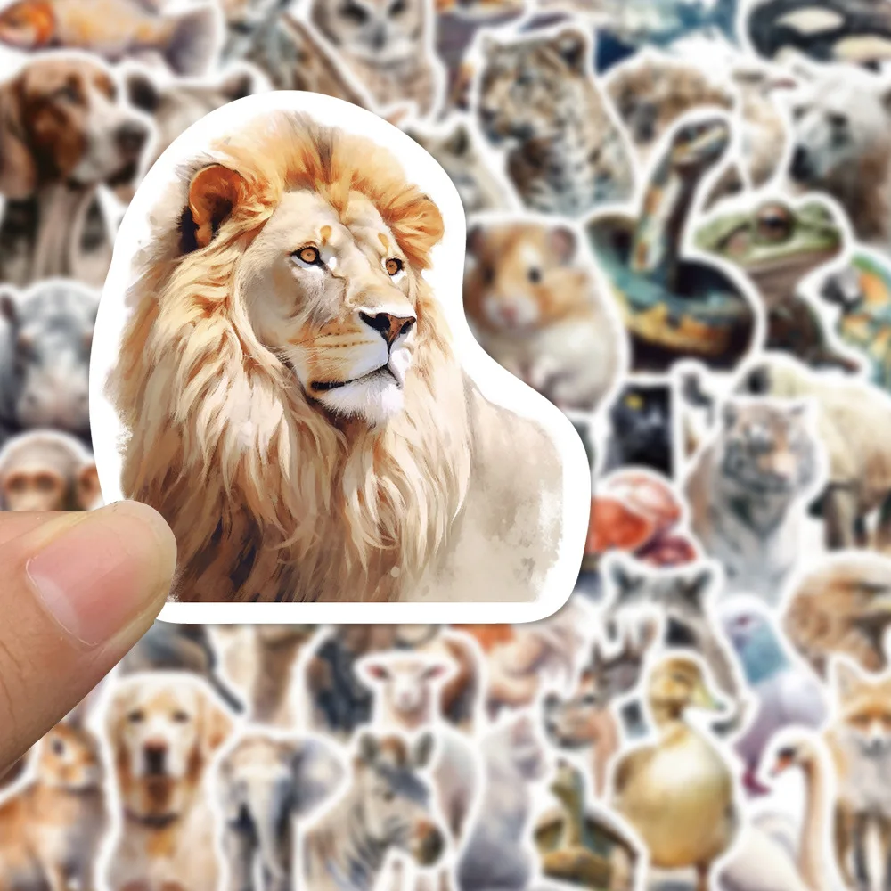 10/30/50PCS Cute Zoo Wild Animals Stickers Lion Tiger Cartoon Decals DIY Scrapbook Luggage Car Laptop Waterproof Sticker Toy