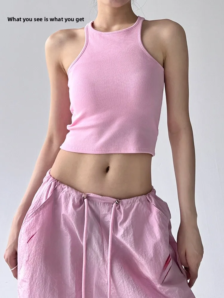 

Универсальный спортивный бюстгальтер для йоги, женский летний комплект 202, новая верхняя одежда, тонкий жилет Sweet Spicy, топ из смеси хлопка, круглая внутренняя/внешняя одежда