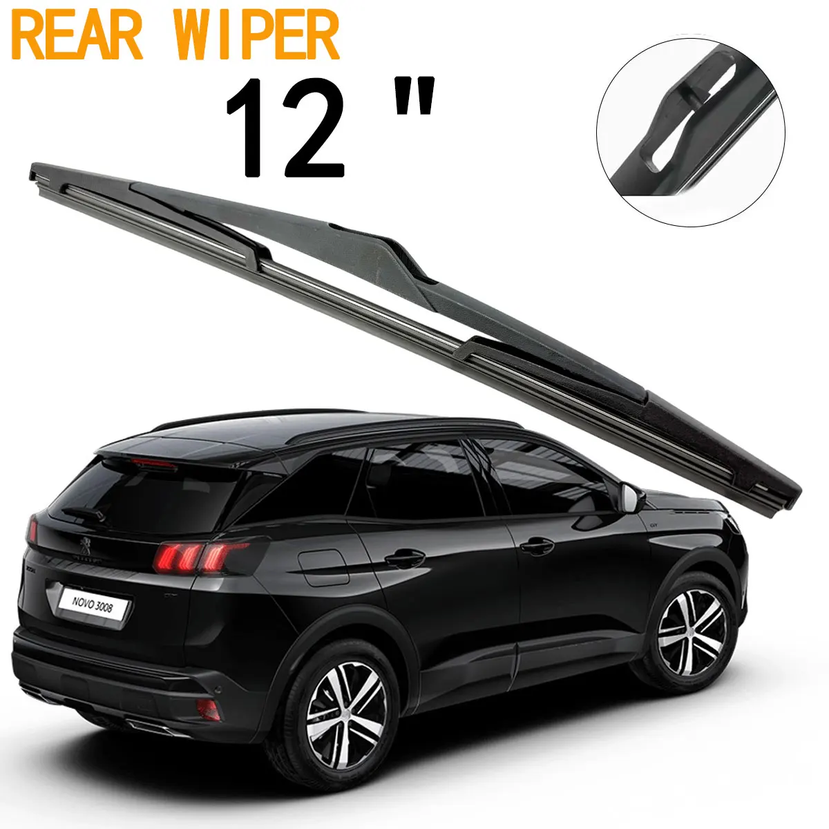 1 Stück Heckscheibenwischerblatt 12 Zoll für Peugeot 3008 2017-2023 Windschutzscheibe Heckscheibenwischerblatt Autozubehör
