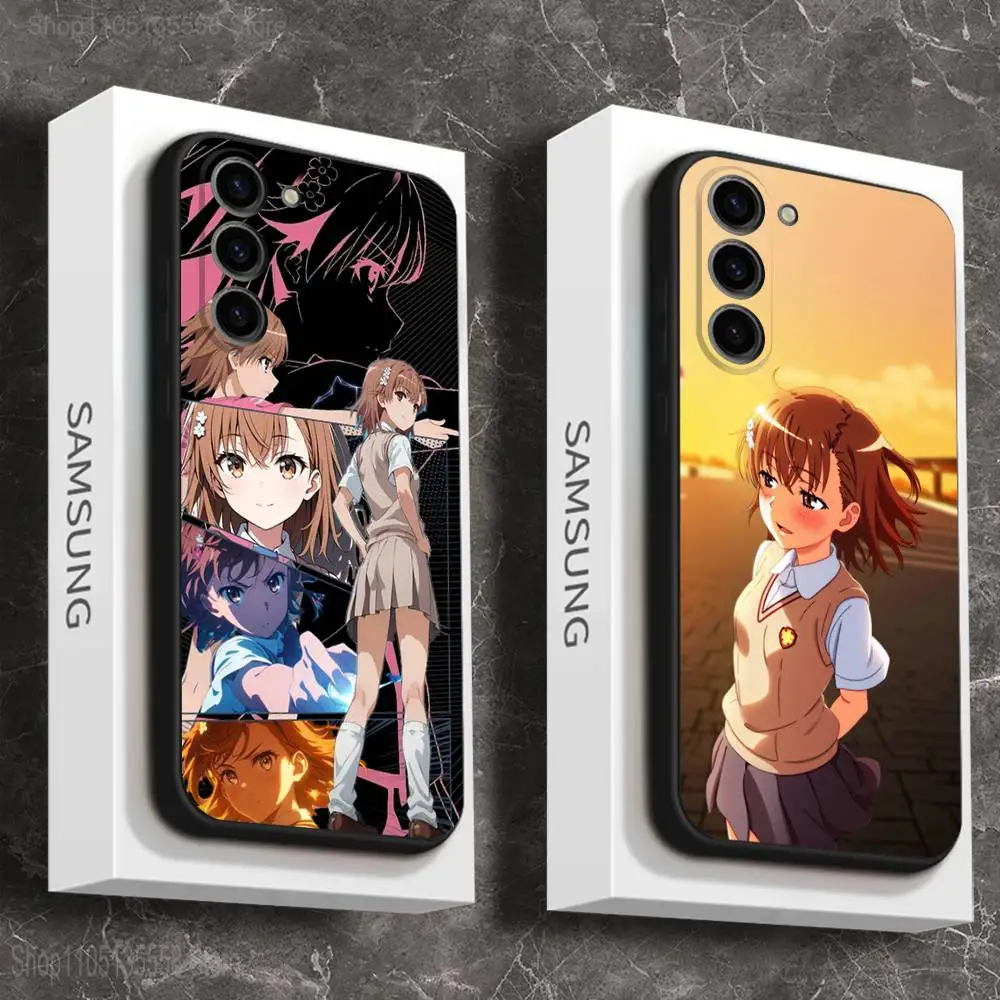 

M-Misaka Anime Mikoto Phone Case For Samsung Galaxy A 73,72,51,53,52,71,22,5G,Note,J7,8,9 Soft Black Cover