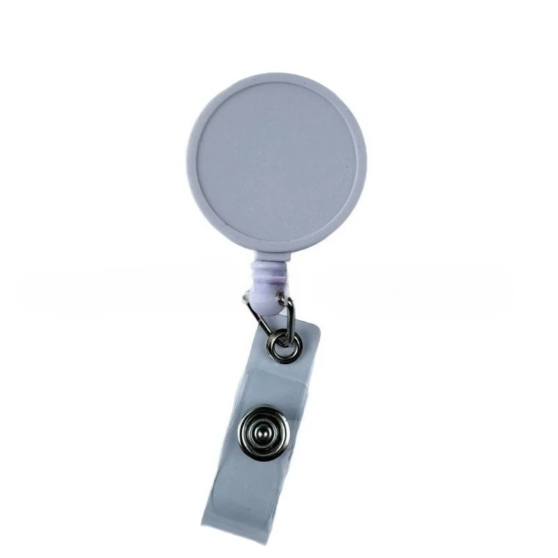 

1pc Plastic Badge Reel Retractable Keychain Working Permit Clip Office Accessories Chest ID Tag Pass Work Card Clips Holder Reel
