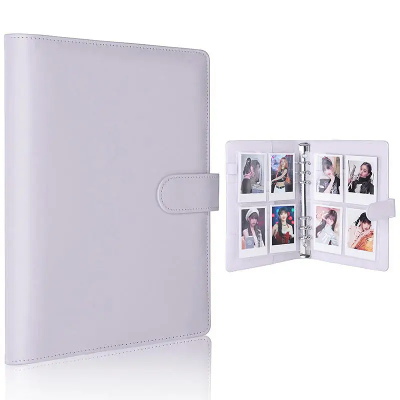 Loseblatt-Notizbuchhülle, Kartenbuch, 25 Blatt, 4-Gitter-Aufbewahrungstasche, DIY PVC-Fotoalbum, Ordner, Fotokartenhalter – Detail 6
