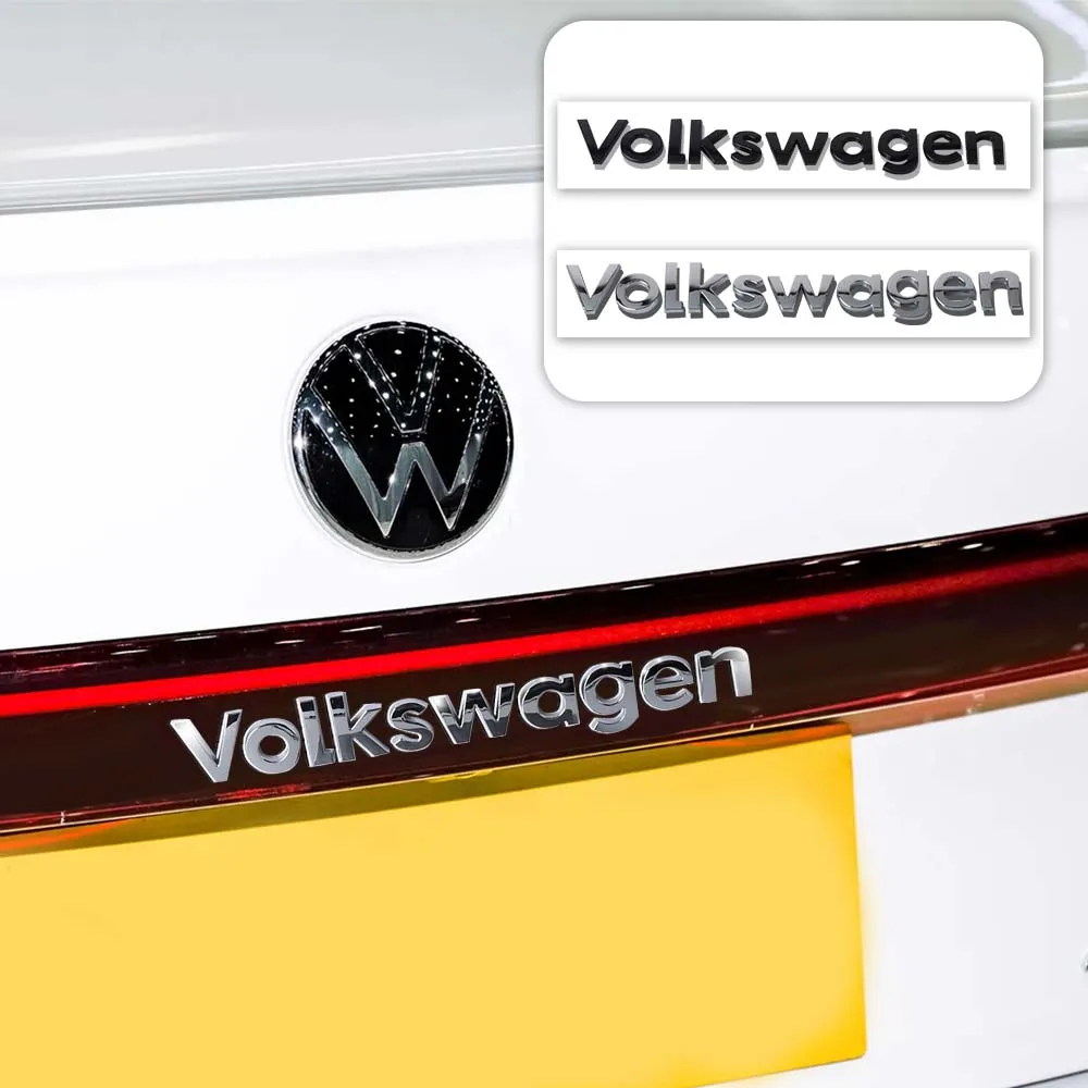 New Car Styling 3D Volkswagen Metal Chrome Zinc Alloy Emblem Car Body Badge Sticker Auto Accessory For Volkswagen VW Tiguan